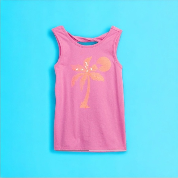 Bulk Qty Girls Palm Tree Tank Top - Picture 3 of 4